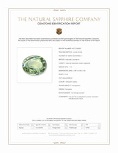 1.13 Ct. Yellowish Green Sapphire from Tanzania Scan Report