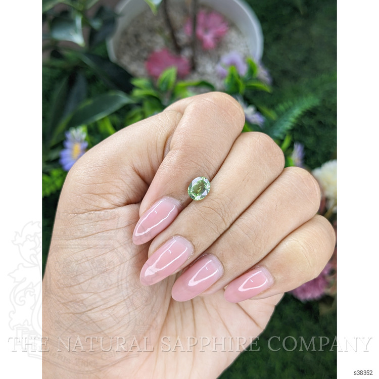 1.13 Ct. Yellowish Green Sapphire from Tanzania
