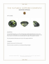 1.15 Ct. Green Sapphire from Tanzania Appraisal