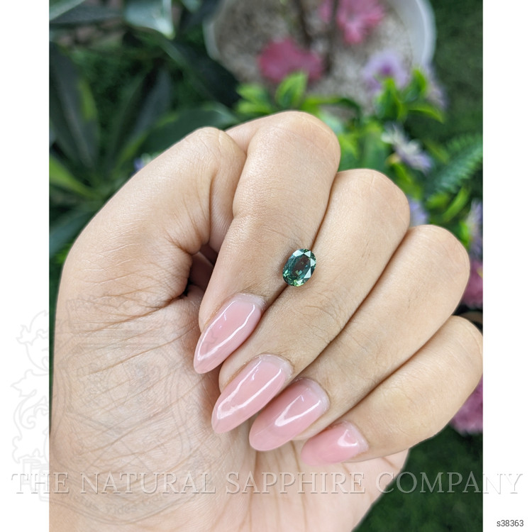 1.01 Ct. Bluish Green Sapphire from Tanzania