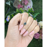 1.10 Ct. Bluish Green Sapphire from Tanzania Life Style