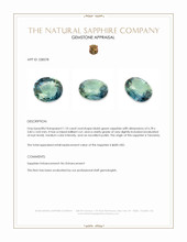 1.10 Ct. Bluish Green Sapphire from Tanzania Appraisal