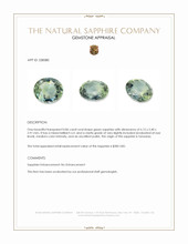 0.86 Ct. Green Sapphire from Tanzania Appraisal