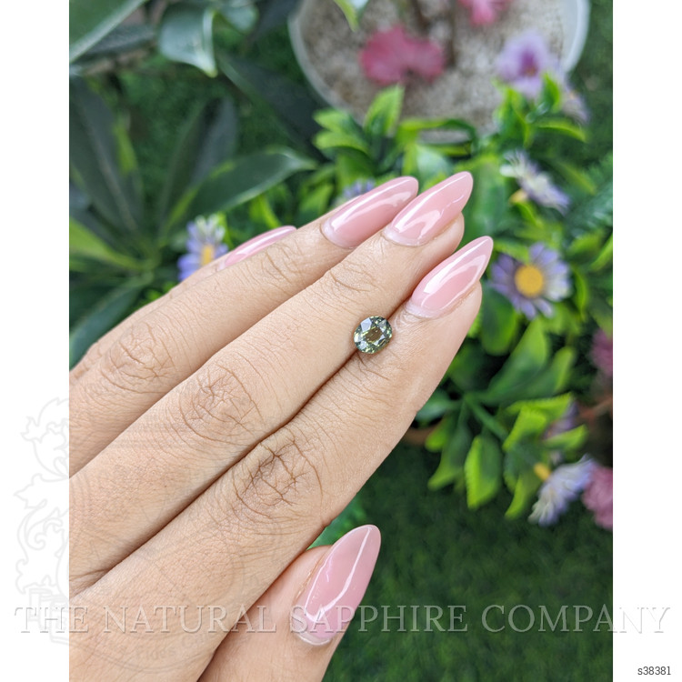 0.96 Ct. Yellowish Green Sapphire from Tanzania