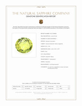 0.96 Ct. Greenish Yellow Sapphire from Tanzania Scan Report