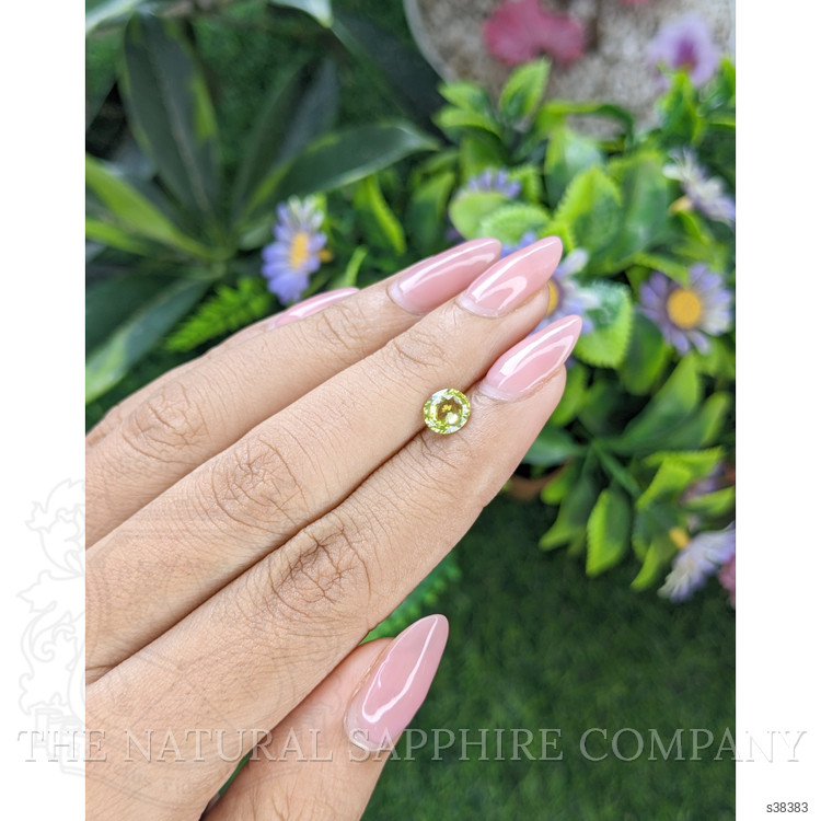 0.96 Ct. Greenish Yellow Sapphire from Tanzania
