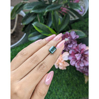 4.07 Ct. Bluish Green Sapphire from Madagascar Life Style