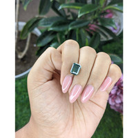 4.07 Ct. Bluish Green Sapphire from Madagascar Life Style