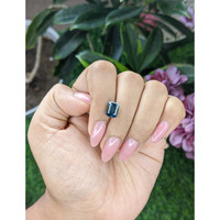 3.02 Ct. Greenish Blue Sapphire from Madagascar Life Style