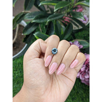 3.01 Ct. Greenish Blue Sapphire from Madagascar Life Style