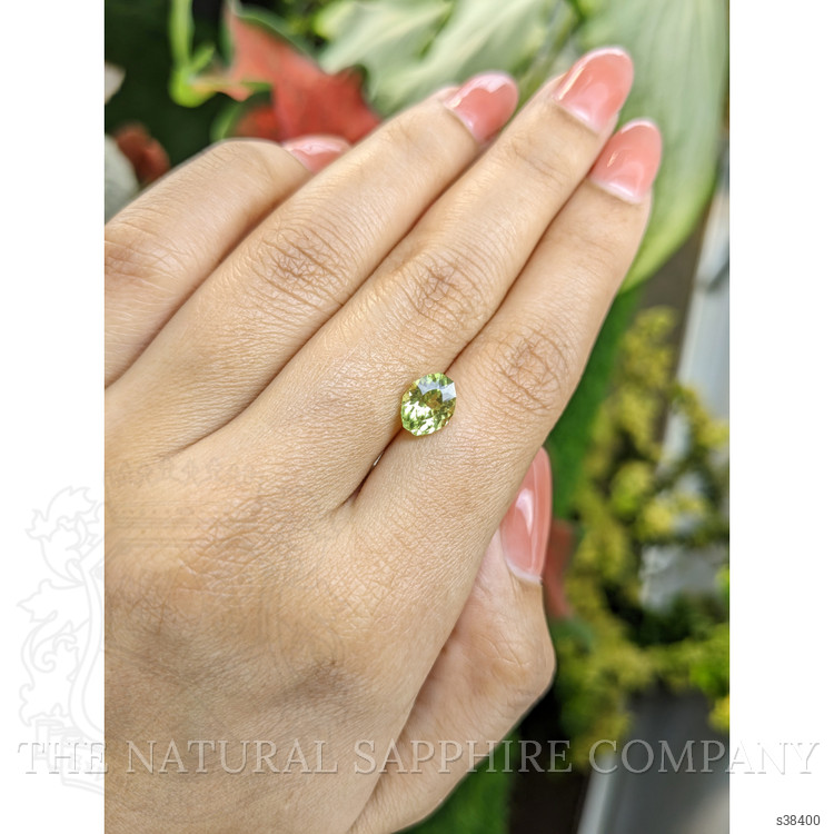 2.02 Ct. Yellowish Green Sapphire from Montana