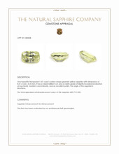 1.81 Ct. Greenish Yellow Sapphire from Montana Appraisal