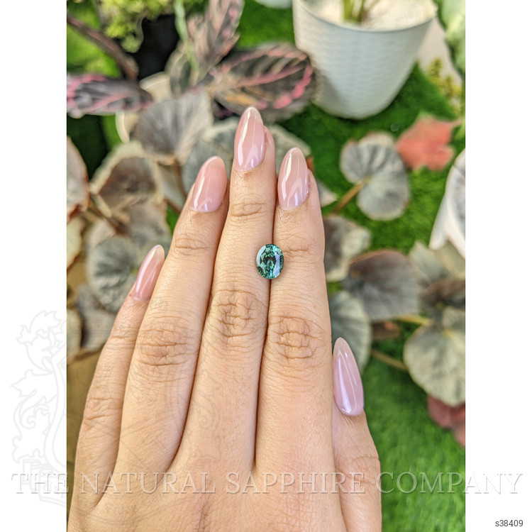 2.26 Ct. Bluish Green Sapphire from Montana