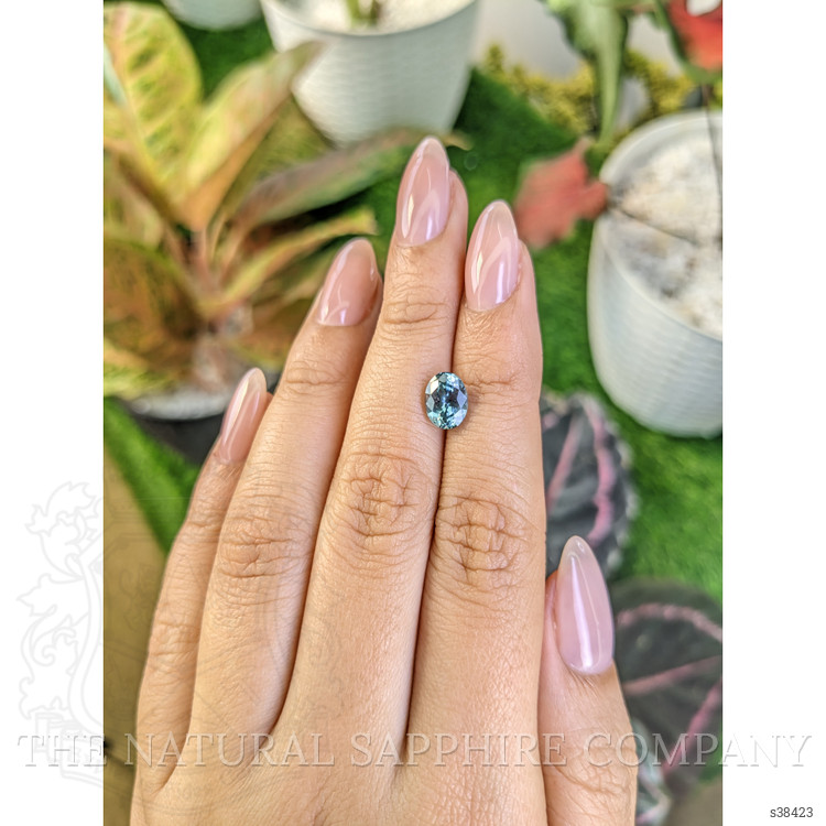 1.85 Ct. Bluish Green Sapphire from Montana