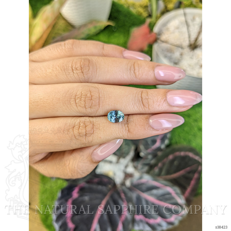 1.85 Ct. Bluish Green Sapphire from Montana