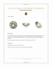 1.27 Ct. Yellowish Green Sapphire from Montana Appraisal