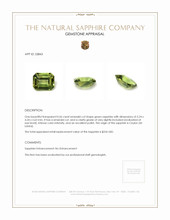 0.56 Ct. Green Sapphire from Ceylon (Sri Lanka) Appraisal