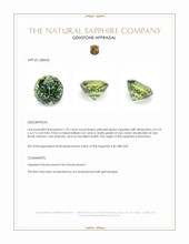1.32 Ct. Yellowish Green Sapphire from Montana Appraisal