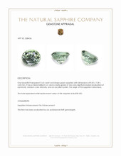 2.63 Ct. Green Sapphire from Montana Appraisal