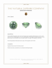 1.40 Ct. Green Sapphire from Montana Appraisal