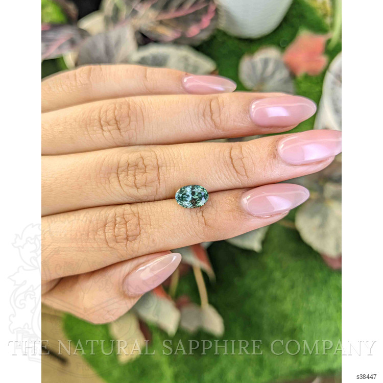 1.98 Ct. Bluish Green Sapphire from Montana