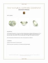 1.24 Ct. Yellowish Green Sapphire from Montana Appraisal