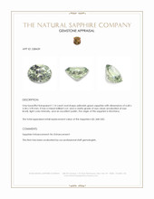1.14 Ct. Yellowish Green Sapphire from Montana Appraisal