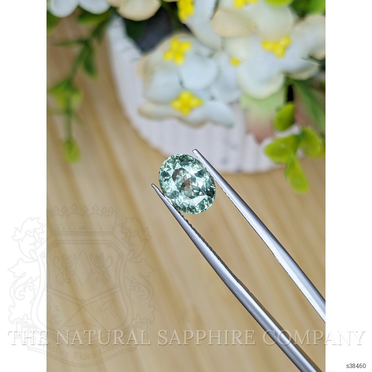 3.36 Ct. Bluish Green Sapphire from Montana