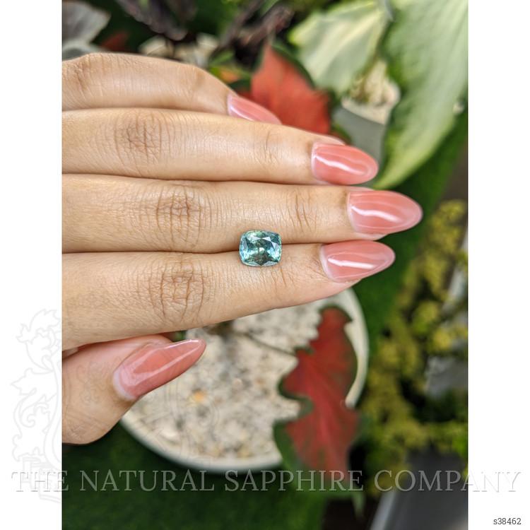 3.33 Ct. Bluish Green Sapphire from Montana