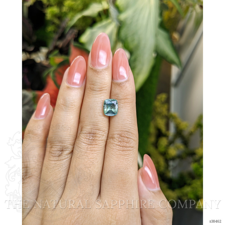 3.33 Ct. Bluish Green Sapphire from Montana