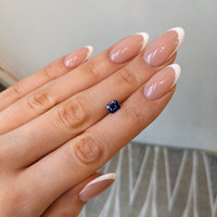 1.01 Ct. Purplish Blue Sapphire from Madagascar Life Style