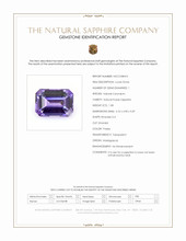 1.08 Ct. Purple Sapphire from Madagascar Scan Report