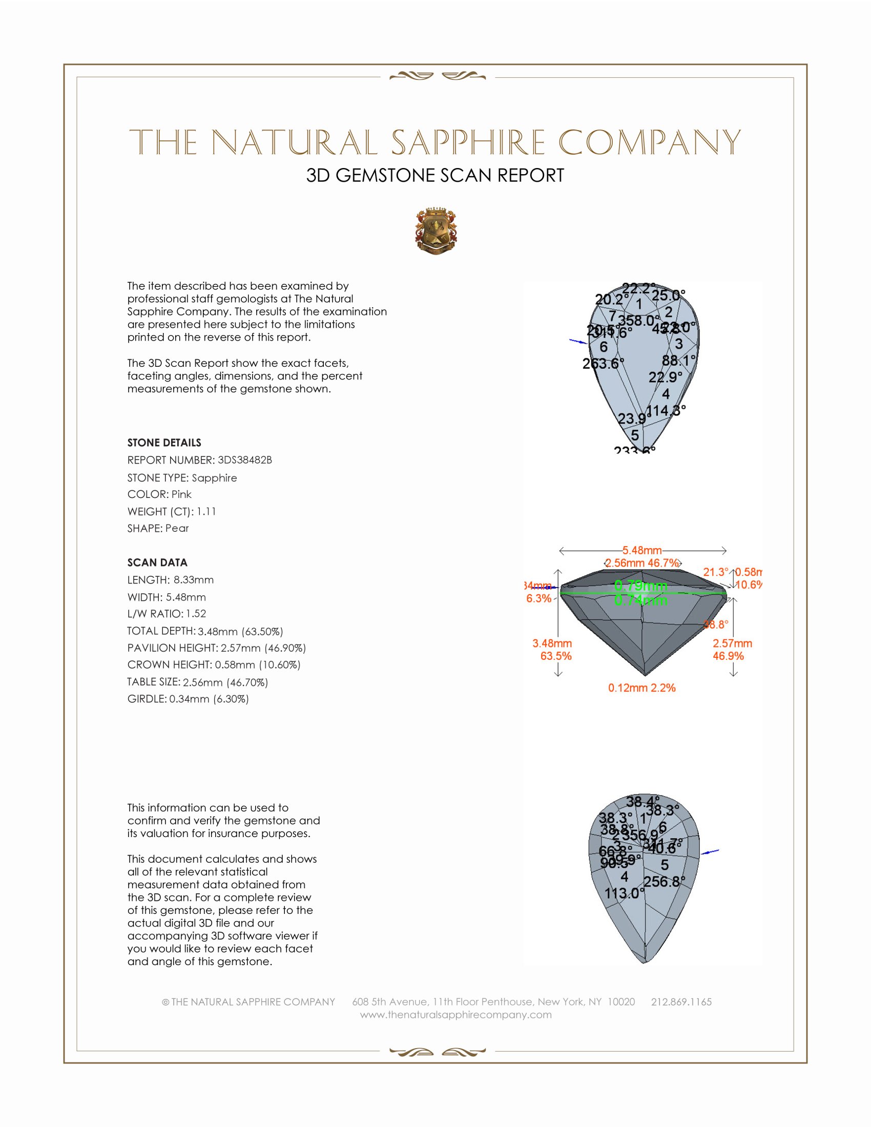 1.11 Ct. Pink Sapphire from Madagascar