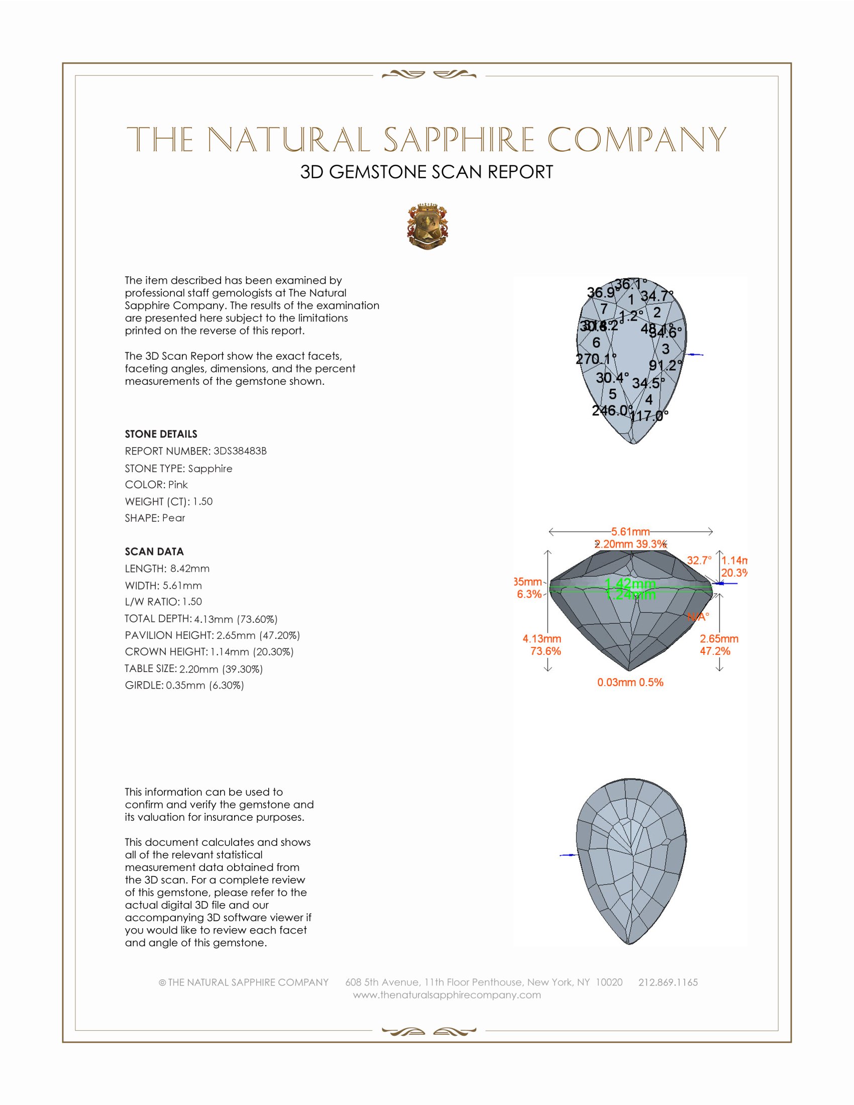 1.50 Ct. Pink Sapphire from Madagascar