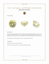 0.43 Ct. Yellow Sapphire from Ceylon (Sri Lanka) Appraisal
