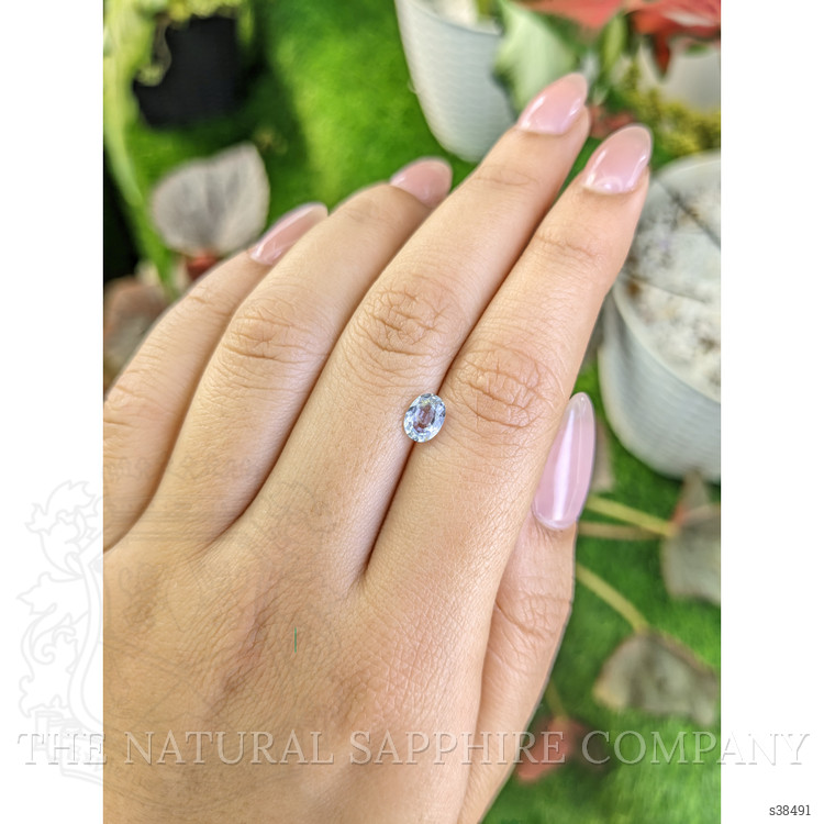 0.89 Ct. Greyish Blue Sapphire from Ceylon (Sri Lanka)