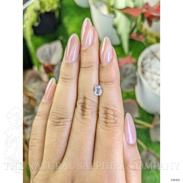 0.89 Ct. Greyish Blue Sapphire from Ceylon (Sri Lanka)