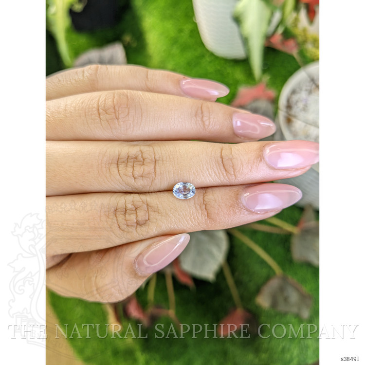 0.89 Ct. Greyish Blue Sapphire from Ceylon (Sri Lanka)