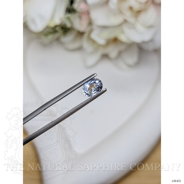 0.89 Ct. Greyish Blue Sapphire from Ceylon (Sri Lanka)