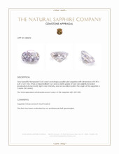 2.65 Ct. Purplish Pink Sapphire from Ceylon (Sri Lanka) Appraisal