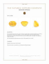 3.05 Ct. Orangish Yellow Sapphire from Ceylon (Sri Lanka) Appraisal