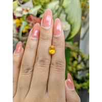 3.05 Ct. Orangish Yellow Sapphire from Ceylon (Sri Lanka) Life Style