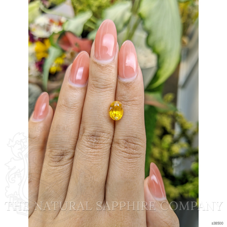 3.05 Ct. Orangish Yellow Sapphire from Ceylon (Sri Lanka)