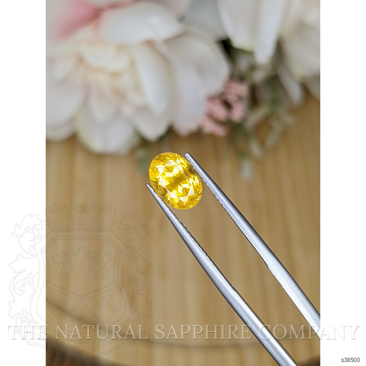 3.05 Ct. Orangish Yellow Sapphire from Ceylon (Sri Lanka)