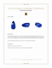 3.17 Ct. Blue Sapphire from Ceylon (Sri Lanka) Appraisal