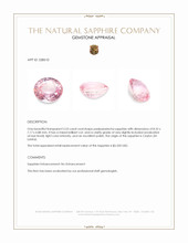 2.53 Ct. Padparadscha Sapphire from Ceylon (Sri Lanka) Appraisal