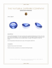 1.49 Ct. Blue Sapphire from Ceylon (Sri Lanka) Appraisal