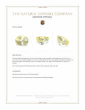 2.54 Ct. Yellow Sapphire from Ceylon (Sri Lanka) Appraisal
