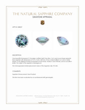3.62 Ct. Greenish Blue Sapphire from Madagascar Appraisal