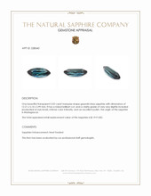 2.02 Ct. Greenish Blue Sapphire from Madagascar Appraisal